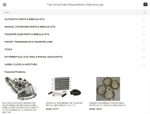 Tablet Screenshot of americanpowertrainwarehouse.com